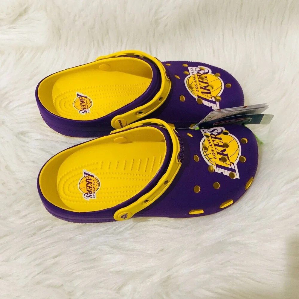NBA Los Angeles Lakers Classic Clog‎ Crocs Comfort Sunflower M9W11 NEW